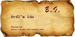Brém Ida névjegykártya