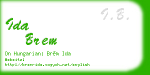 ida brem business card